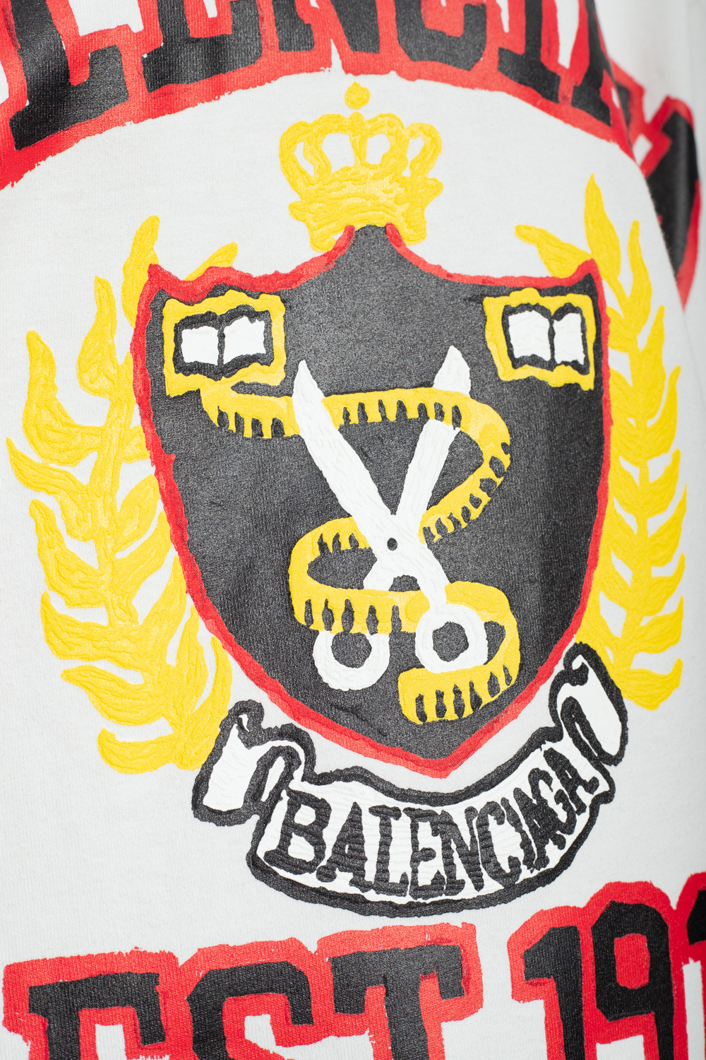 【送料&関税込】Balenciaga White Crewneck T-shirt With Logo Balenciaga Crewneck T-Shirt — Praga